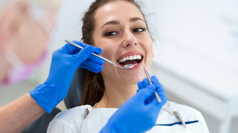 Dentist at work