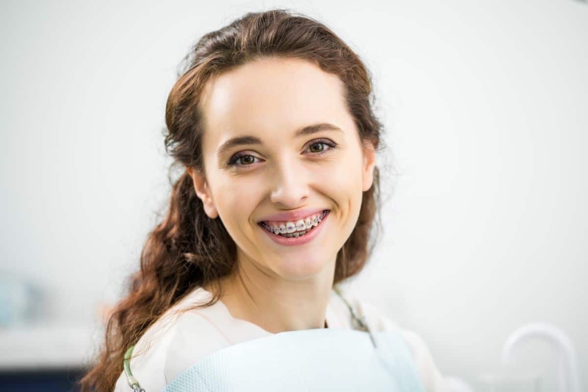 lady smiling wearing braces
